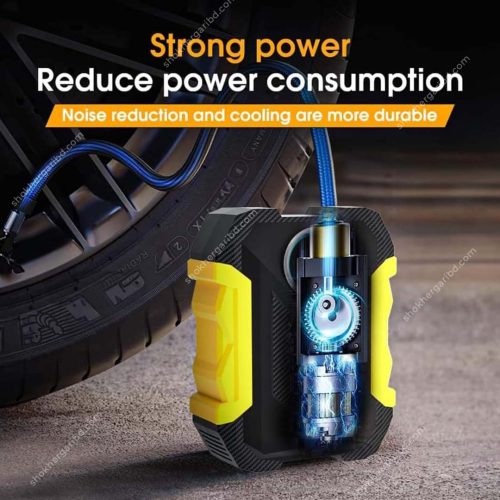 (DY) Portable Automobile Air Compressor Digital Tire lnflation Pump LED Lamp - Image 8