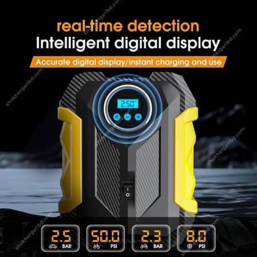 (DY) Portable Automobile Air Compressor Digital Tire lnflation Pump LED Lamp - Image 5