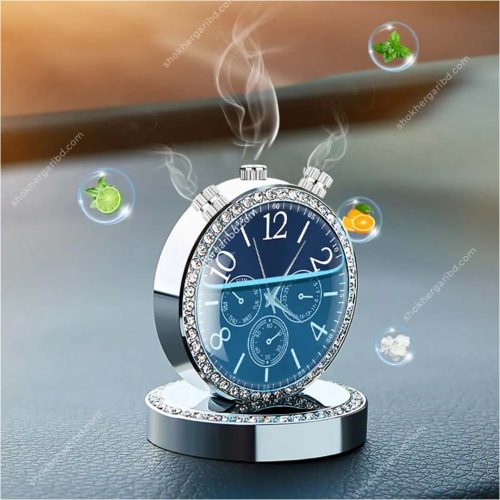 Car Clock With Air Freshener  Dashboard Showpiece - Image 4
