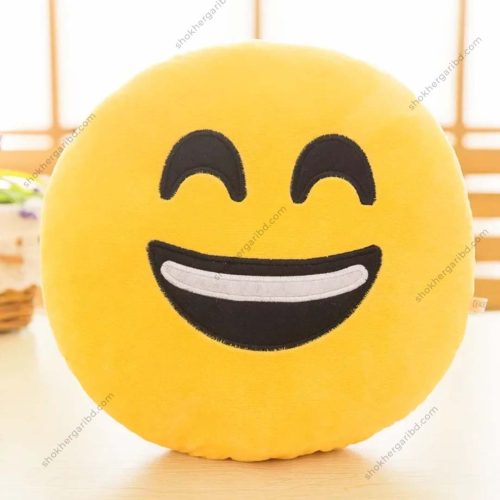 Emoji Pillow Round Smiley Face Pillow - Image 6