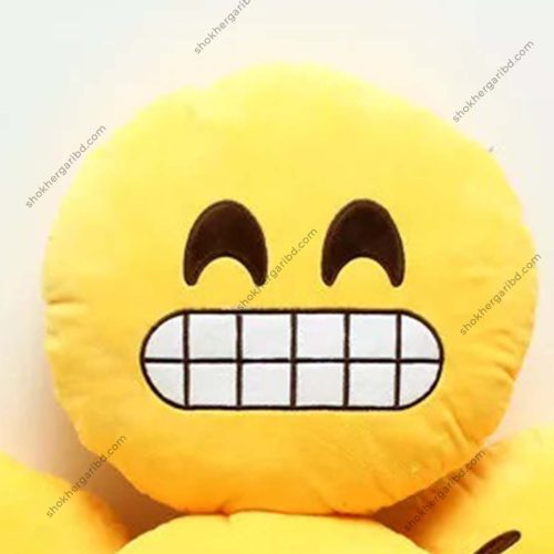 Emoji Pillow Round Smiley Face Pillow - Image 2