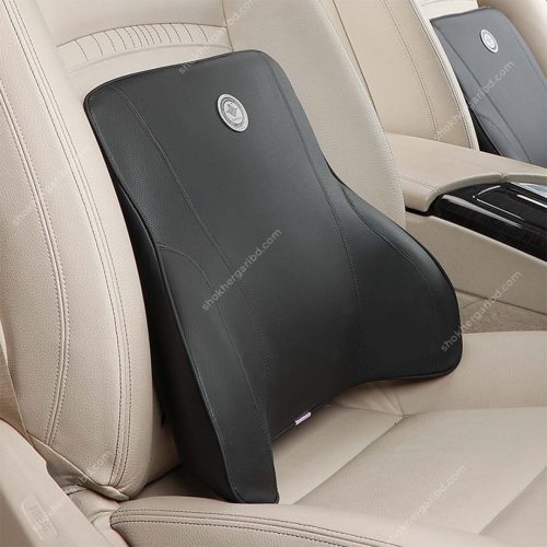 Premium Car Memory Foam Artificial Leather Lumbar Support - Image 2