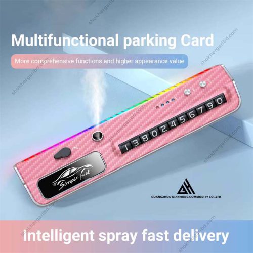 Multifunctional Itelligent Spray Diffuser Car Fragrance Car Liscence Plate Number With Colorful Ambient Light - Image 9