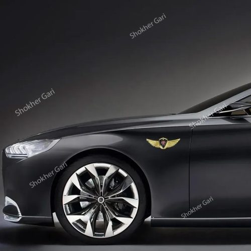 1pcs Car Body 3D Metal Logo Wings Sticker - Image 4