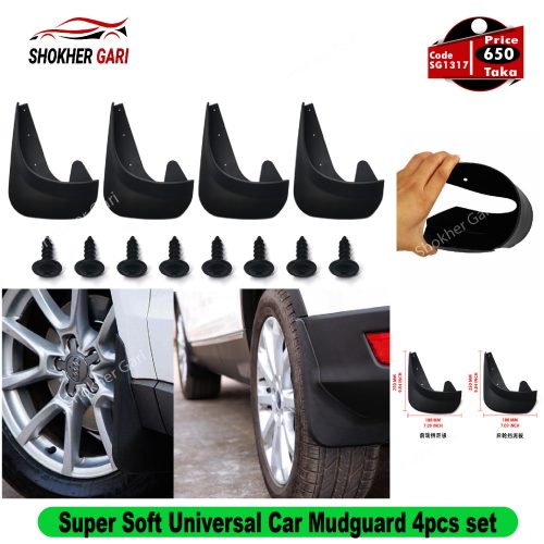 Super Soft Universal Car Mudguard 4pcs set  - Image 1