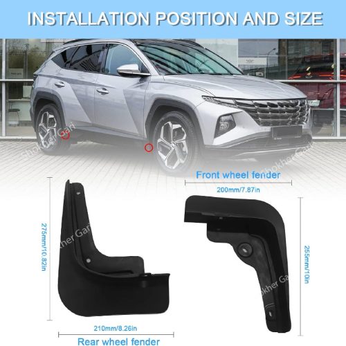 Super Soft Universal Car Mudguard 4pcs set  - Image 5