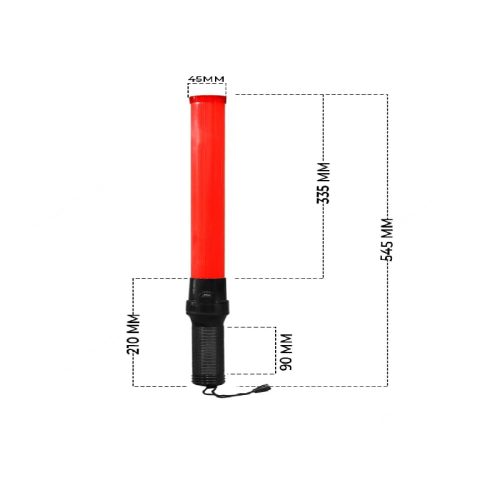 1 pcs Traffic Warning Baton With Sling LED Flashlight - Image 6