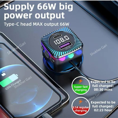 KSC-1069 Bluetooth FM Transmitter Car Charger - Image 4