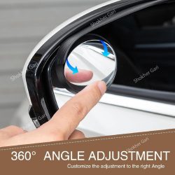 2 PCS Car Rearview Mirror with Rain Eyebrow