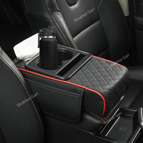 Car Armrest Cup and Phone Holder with Tissue box - Image 3