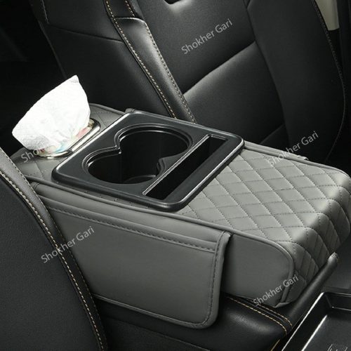 Car Armrest Cup and Phone Holder with Tissue box - Image 1