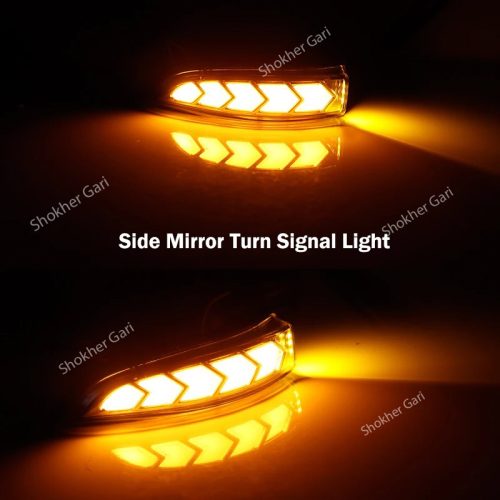 2pcs LED DRL Side Mirror Dynamic Turn Signal Light Lamp - Image 1