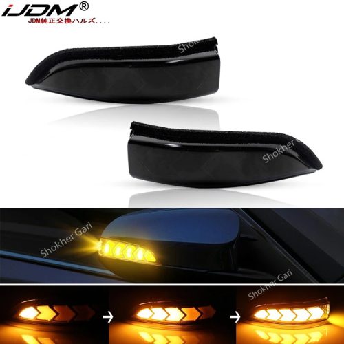 2pcs LED DRL Side Mirror Dynamic Turn Signal Light Lamp - Image 2
