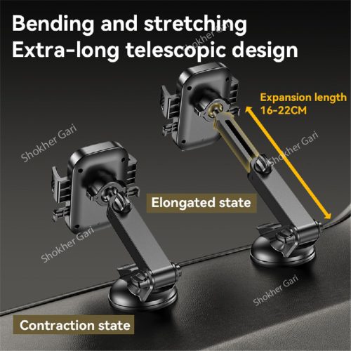 YESIDO C267 Suction Press Car Phone Holder - Image 8