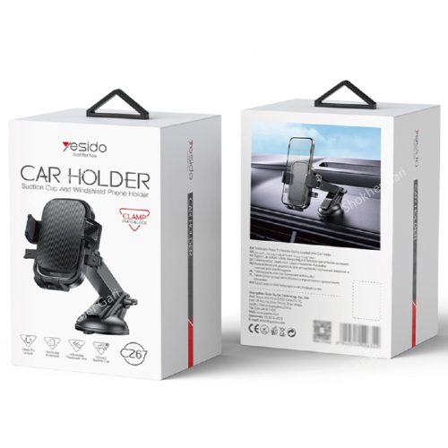 YESIDO C267 Suction Press Car Phone Holder - Image 7