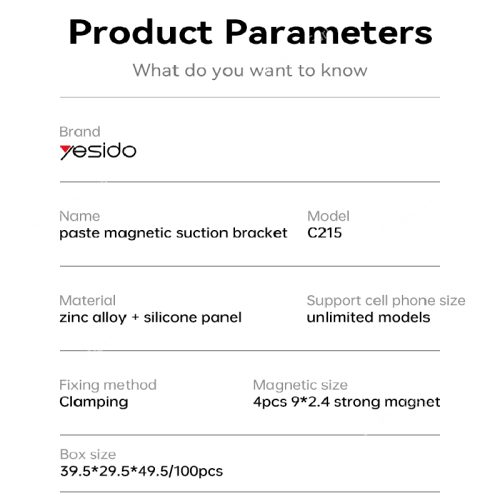 Yesido C215 Mini Paste Magnetic Suction Phone Holder - Image 6