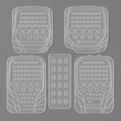 Universal transparent floor mat 5pcs set 