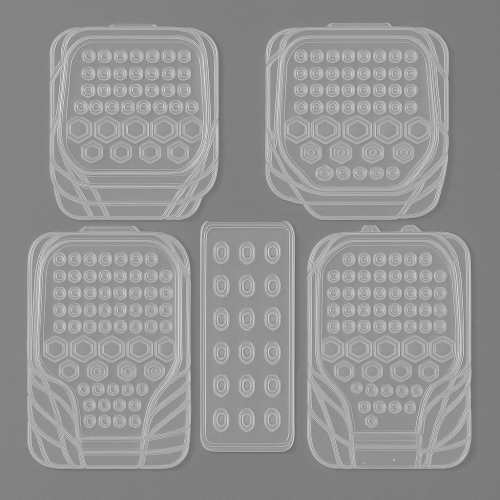Universal transparent floor mat 5pcs set  - Image 1