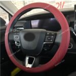 Carbon Fiber Silicone Car Steering Wheel Cover Elastic