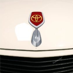 Red Stylish Metal Car Bonnet Logo
