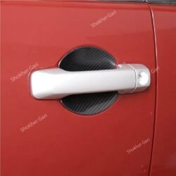 M/Y/P Car Door Handle Bowl Carbon Fiber Cover Trim 4pcs set