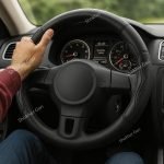 Slim Web Style Artificial Leather Steering Wheel Cover