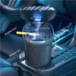 Car 05 Ashtray Carbon Fiber Portable Ceramic (With LED)(D)